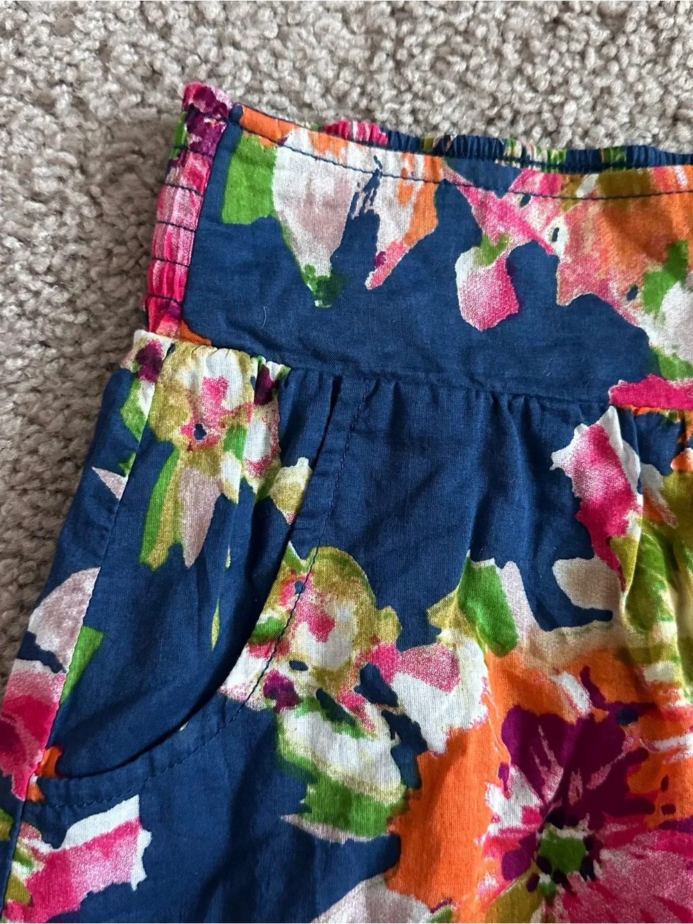 Aeropostale Navy Floral Mini Skirt Womens M